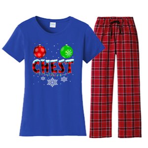 Chest Nuts Xmas Matching Couples Chestnuts Christmas Chest Funny Gift Women's Flannel Pajama Set