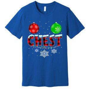 Chest Nuts Xmas Matching Couples Chestnuts Christmas Chest Funny Gift Premium T-Shirt