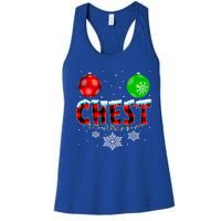 Chest Nuts Xmas Matching Couples Chestnuts Christmas Chest Funny Gift Women's Racerback Tank