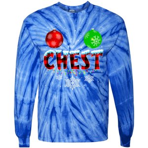 Chest Nuts Xmas Matching Couples Chestnuts Christmas Chest Funny Gift Tie-Dye Long Sleeve Shirt