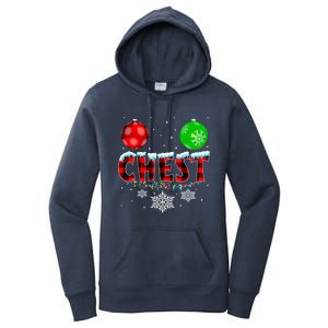 Chest Nuts Xmas Matching Couples Chestnuts Christmas Chest Funny Gift Women's Pullover Hoodie