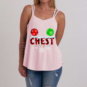 Chest Nuts Xmas Matching Couples Chestnuts Christmas Chest Funny Gift Women's Strappy Tank