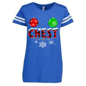 Chest Nuts Xmas Matching Couples Chestnuts Christmas Chest Funny Gift Enza Ladies Jersey Football T-Shirt