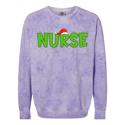 Christmas Nurse Xmas Er Nurse Christmas Gift Colorblast Crewneck Sweatshirt