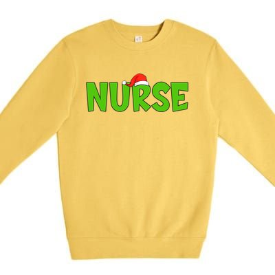 Christmas Nurse Xmas Er Nurse Christmas Gift Premium Crewneck Sweatshirt