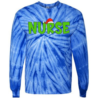 Christmas Nurse Xmas Er Nurse Christmas Gift Tie-Dye Long Sleeve Shirt