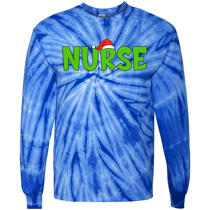 Christmas Nurse Xmas Er Nurse Christmas Gift Tie-Dye Long Sleeve Shirt