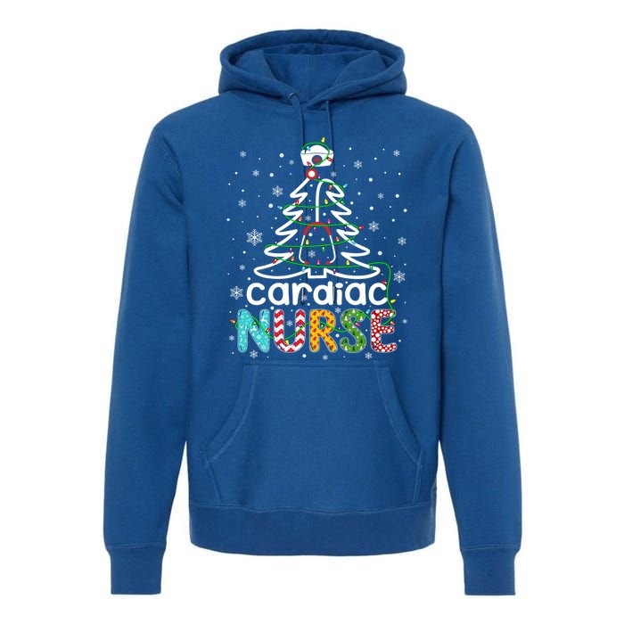 Cardiac Nurse Xmas Tree Funny Nursing Christmas Pattern Cute Gift Premium Hoodie