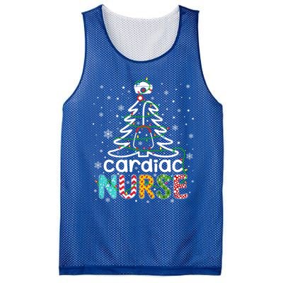 Cardiac Nurse Xmas Tree Funny Nursing Christmas Pattern Cute Gift Mesh Reversible Basketball Jersey Tank