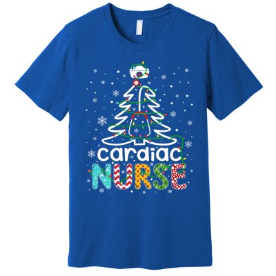 Cardiac Nurse Xmas Tree Funny Nursing Christmas Pattern Cute Gift Premium T-Shirt