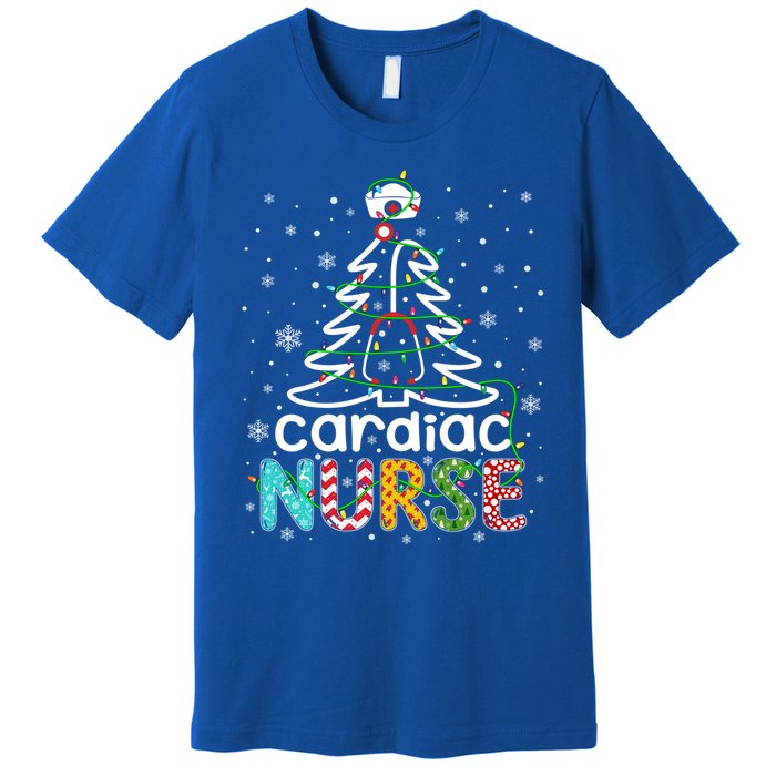 Cardiac Nurse Xmas Tree Funny Nursing Christmas Pattern Cute Gift Premium T-Shirt