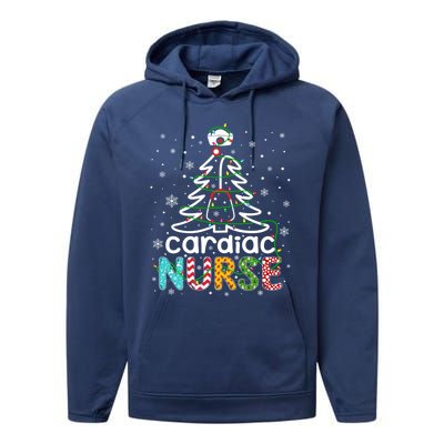 Cardiac Nurse Xmas Tree Funny Nursing Christmas Pattern Cute Gift Performance Fleece Hoodie