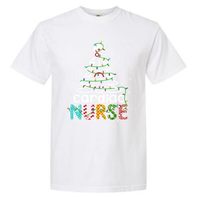 Cardiac Nurse Xmas Tree Funny Nursing Christmas Pattern Cute Gift Garment-Dyed Heavyweight T-Shirt