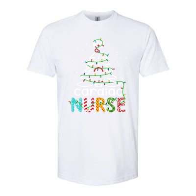 Cardiac Nurse Xmas Tree Funny Nursing Christmas Pattern Cute Gift Softstyle CVC T-Shirt