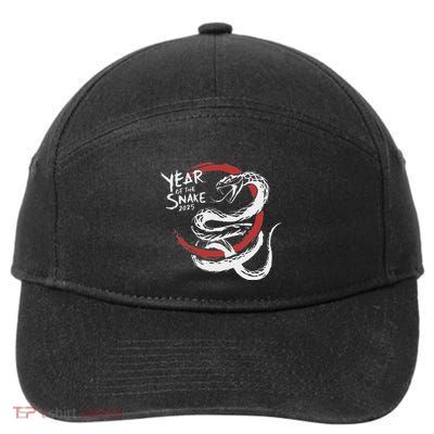 Chinese New Year Zodiac Sign 2025 Year Of The Snake 7-Panel Snapback Hat