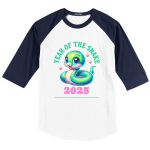 Chinese New Year Of The Snake 2025 Baseball Sleeve Shirt