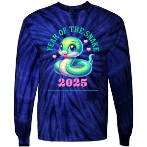 Chinese New Year Of The Snake 2025 Tie-Dye Long Sleeve Shirt