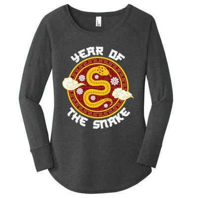 Chinese New Year Tradition Year Of The Snake 2025 Women's Perfect Tri Tunic Long Sleeve Shirt