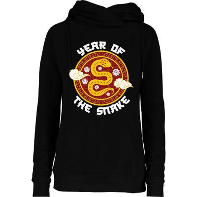 Chinese New Year Tradition Year Of The Snake 2025 Womens Funnel Neck Pullover Hood