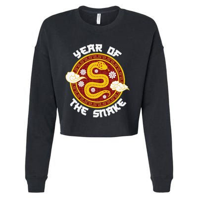 Chinese New Year Tradition Year Of The Snake 2025 Cropped Pullover Crew