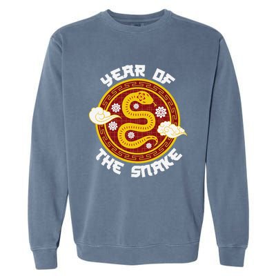 Chinese New Year Tradition Year Of The Snake 2025 Garment-Dyed Sweatshirt