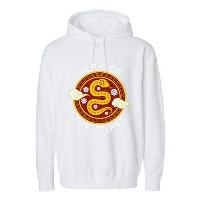 Chinese New Year Tradition Year Of The Snake 2025 Garment-Dyed Fleece Hoodie