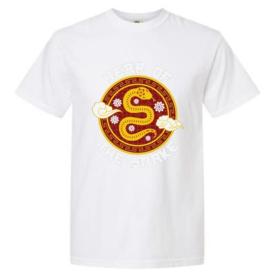 Chinese New Year Tradition Year Of The Snake 2025 Garment-Dyed Heavyweight T-Shirt