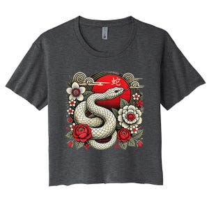 Chinese New Year 2025 Year Of The Snake Women's Crop Top Tee