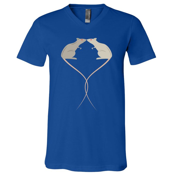 Chinese New Year Of The Rat 2020 Valentine's Day Rat Gift V-Neck T-Shirt