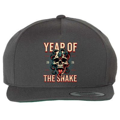 Chinese New Year Of The Snake 2025 Wool Snapback Cap