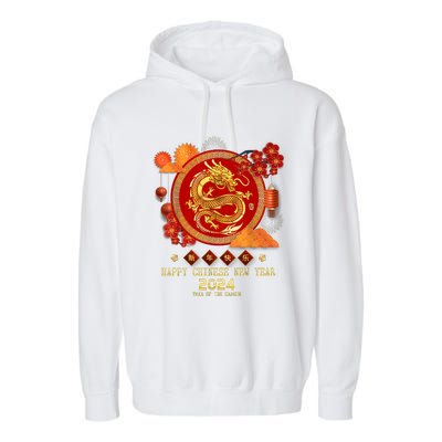 Chinese New Year 2024 Happy New Year 2024 Year Of The Dragon Garment-Dyed Fleece Hoodie