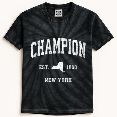 Champion New York Ny Vintage Athletic Kids Tie-Dye T-Shirt