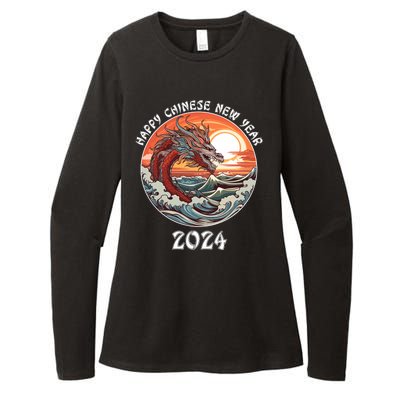 Chinese New Year 2024 Happy New Year 2024 Year Of The Dragon Chinese Lunar Womens CVC Long Sleeve Shirt