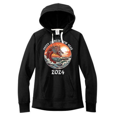 Chinese New Year 2024 Happy New Year 2024 Year Of The Dragon Chinese Lunar Women's Fleece Hoodie