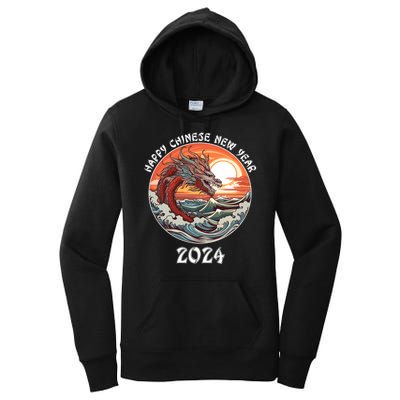 Chinese New Year 2024 Happy New Year 2024 Year Of The Dragon Chinese Lunar Women's Pullover Hoodie