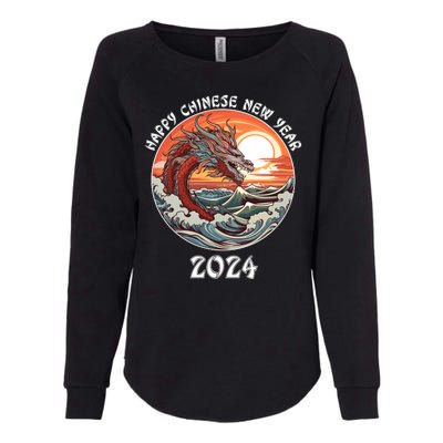 Chinese New Year 2024 Happy New Year 2024 Year Of The Dragon Chinese Lunar Womens California Wash Sweatshirt