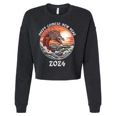 Chinese New Year 2024 Happy New Year 2024 Year Of The Dragon Chinese Lunar Cropped Pullover Crew