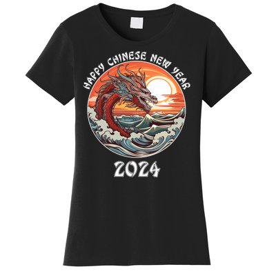 Chinese New Year 2024 Happy New Year 2024 Year Of The Dragon Chinese Lunar Women's T-Shirt