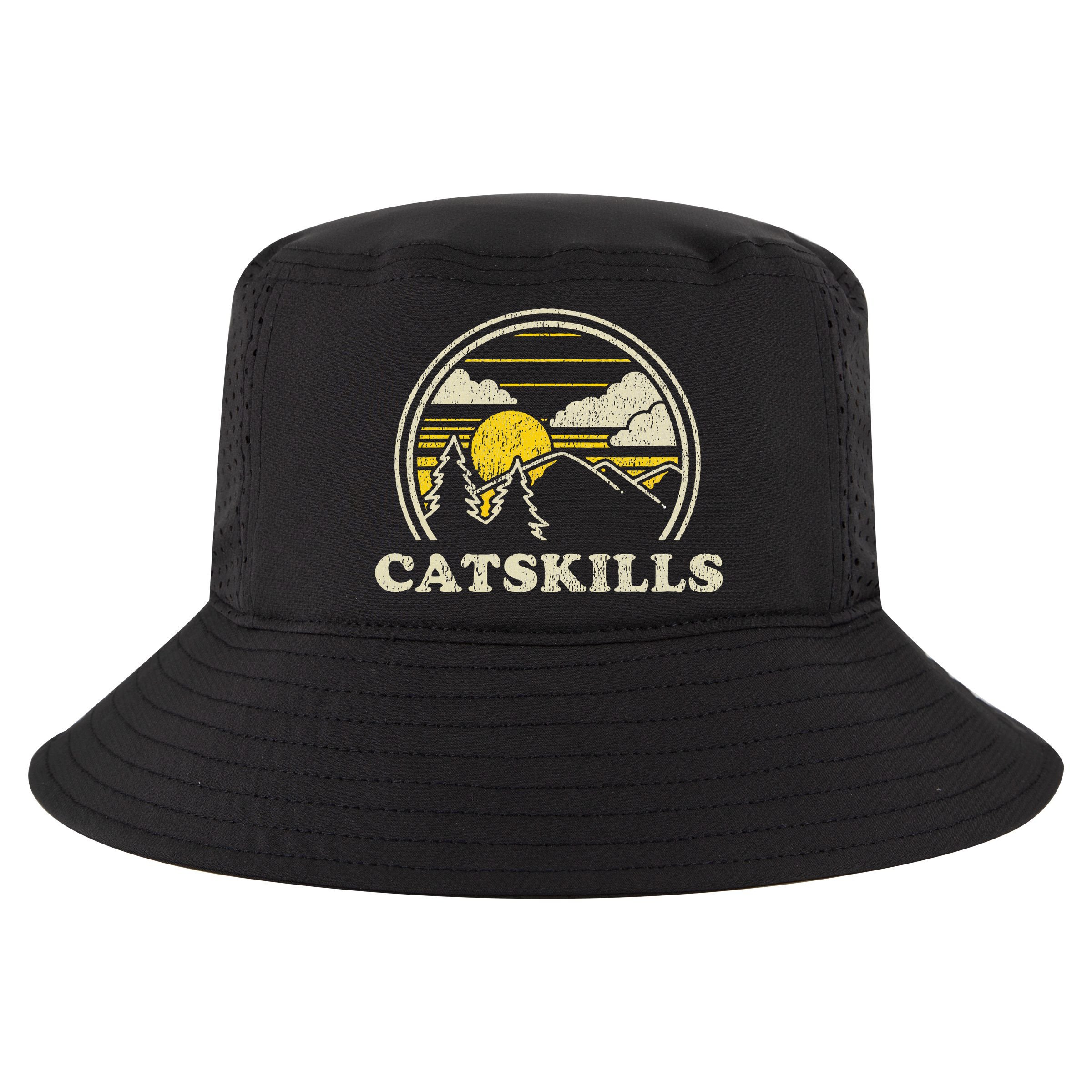 Catskills New York Ny Vintage Hiking Mountains Cool Comfort Performance Bucket Hat