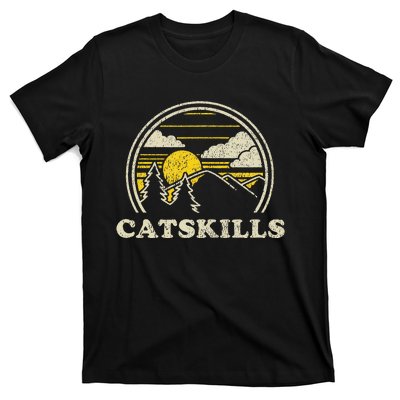 Catskills New York Ny Vintage Hiking Mountains T-Shirt