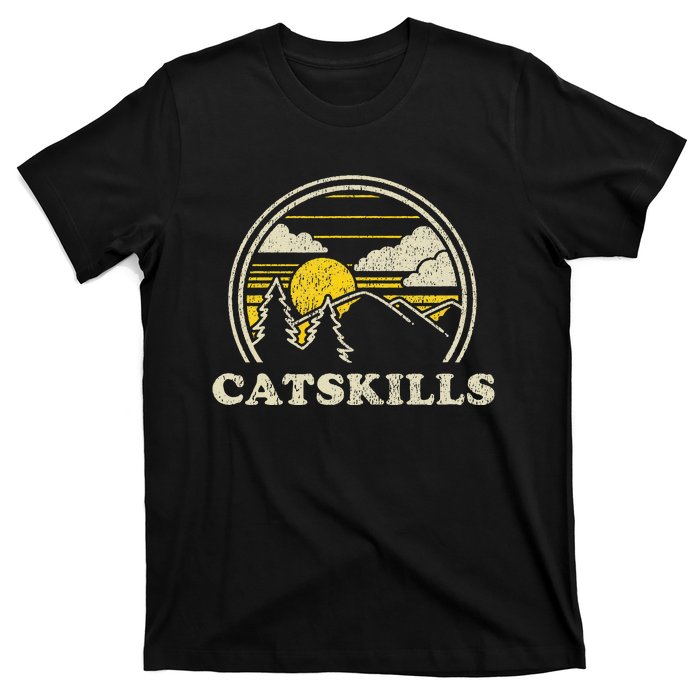 Catskills New York Ny Vintage Hiking Mountains T-Shirt