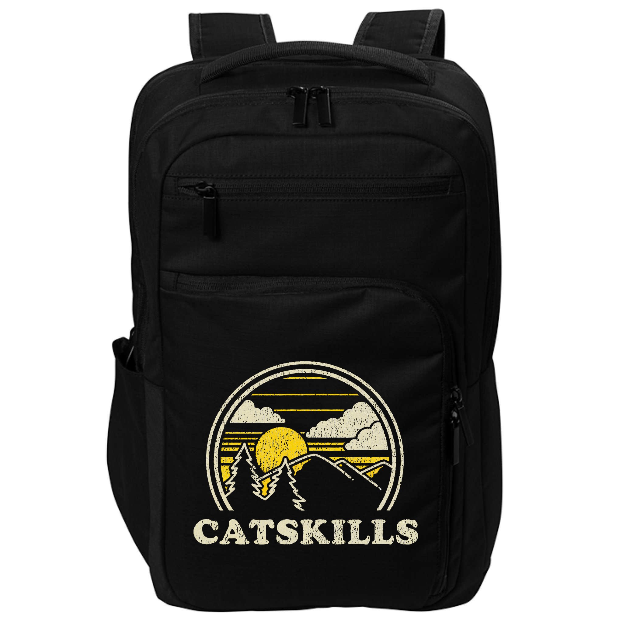 Catskills New York Ny Vintage Hiking Mountains Impact Tech Backpack