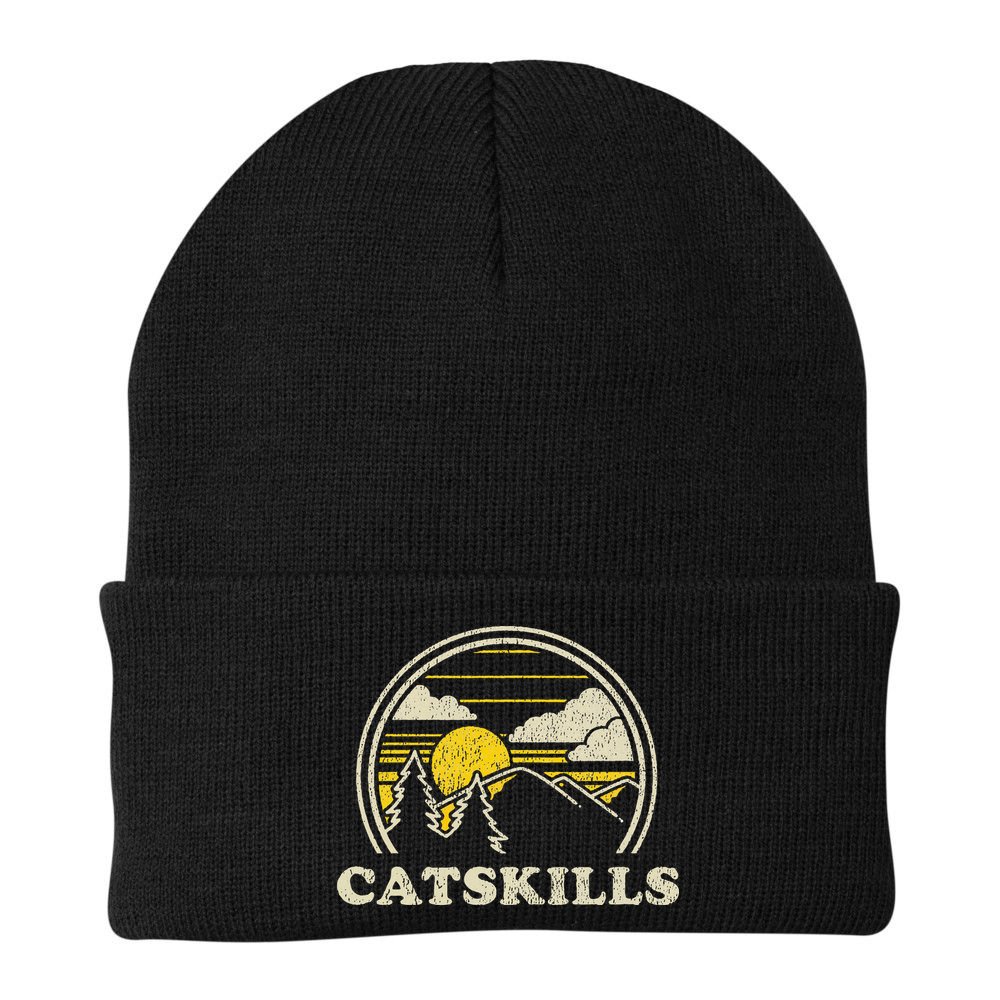 Catskills New York Ny Vintage Hiking Mountains Beanie