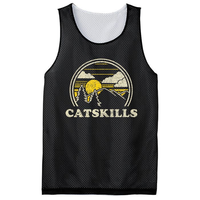 Catskills New York Ny Vintage Hiking Mountains Mesh Reversible Basketball Jersey Tank