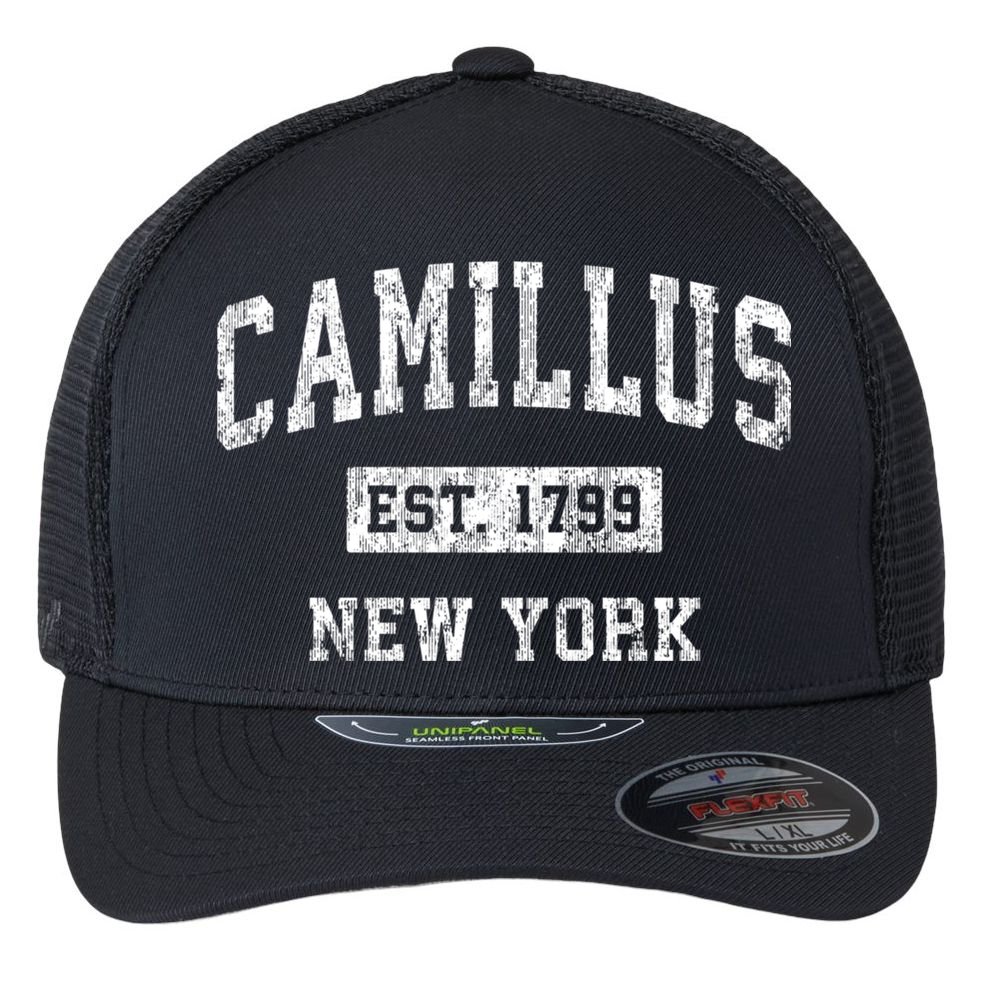 Camillus New York Ny Vintage Sports Flexfit Unipanel Trucker Cap