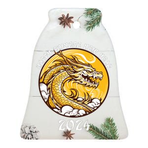 Chinese New Year 2024 Year Of The Dragon Happy New Year 2024 Chinese Lunar Ceramic Bell Ornament