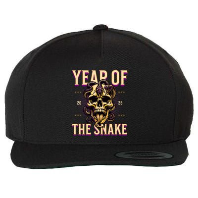 Chinese New Year Of The Snake 2025 Wool Snapback Cap