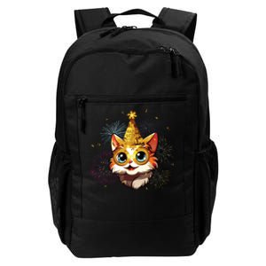 Cat New Years Eve Party Happy New Year 2024 Fireworks Daily Commute Backpack