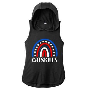 Catskills New York Gift I Love Catskills New Usa Great Gift Ladies PosiCharge Tri-Blend Wicking Draft Hoodie Tank