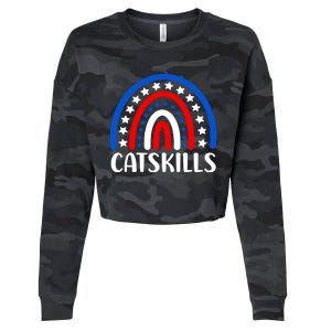 Catskills New York Gift I Love Catskills New Usa Great Gift Cropped Pullover Crew